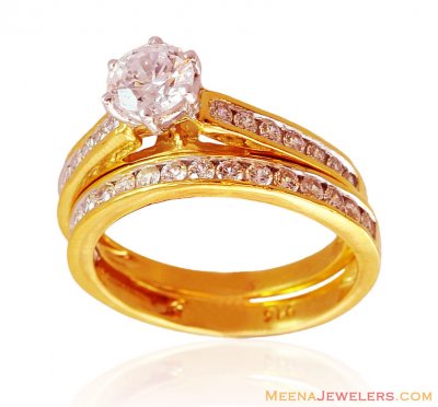 Ladies Engagement Gold Ring ( Ladies Signity Rings )