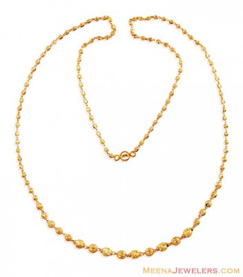 22K Balls Ladies Chain (24 Inches) ( 22Kt Long Chains (Ladies) )