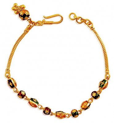 22K Gold Meenakari Bracelet  ( Ladies Bracelets )