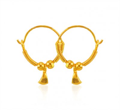 22karat Gold Hoop Earrings ( Hoop Earrings )