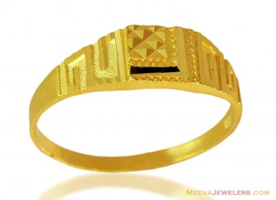 22k Yellow Gold Mens Ring ( Mens Gold Ring )