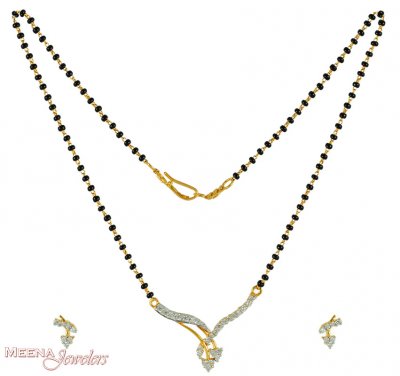 22k MangalSutra chain and Earrings ( MangalSutras )