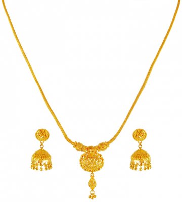 22 Karat Gold Light Necklace Set ( Light Sets )