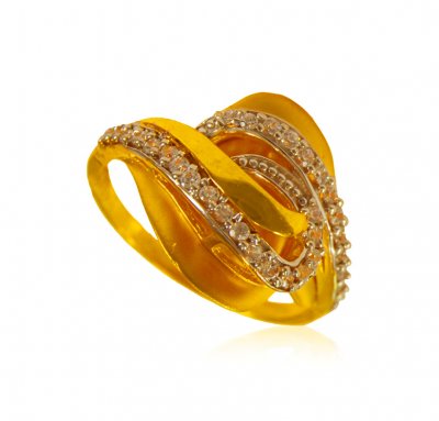 22 kt Gold Designer Ring ( Ladies Signity Rings )