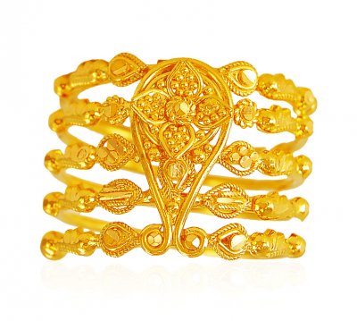 22kt Gold Spiral Ring ( Ladies Gold Ring )