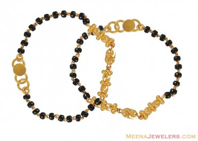 Designer Bracelet With Black Beads ( Black Bead Bracelets )