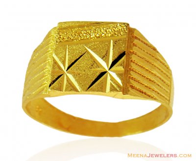 Indian Gold Fancy Ring ( Mens Gold Ring )