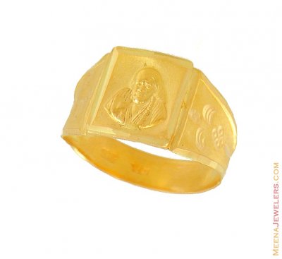 22Kt Gold Sai Baba Ring ( Religious Rings )