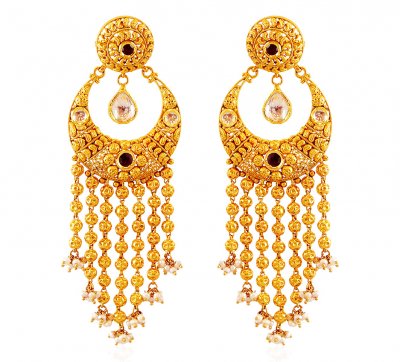22Kt Gold Chand bali with Jhumki ( Exquisite Earrings )