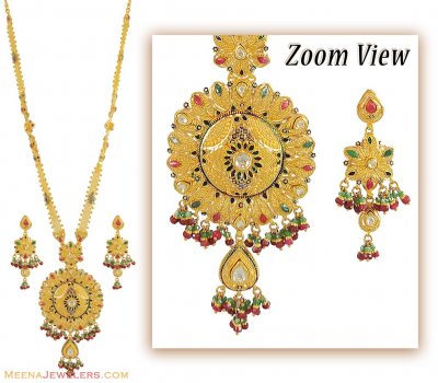 Indian Bridal Patta Haar (22k)  ( Bridal Necklace Sets )