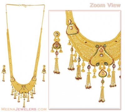 22K Gold Patta set with Stones ( Bridal Necklace Sets )