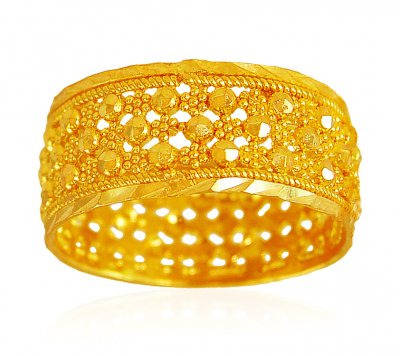 22k Gold Filigree Band  ( Ladies Gold Ring )