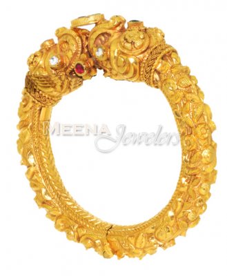 22 kt Antique Gold Meena work Bangles (For Leticia M purchase only) ( Antique Bangles )