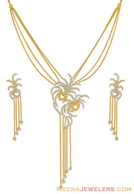 22k Designer Necklace Set ( Gold Designer Sets )