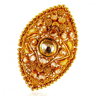 22Karat Gold Antique Ring  ( Ladies Rings with Precious Stones )