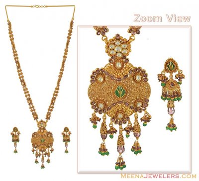 Gold antique patta haar ( Bridal Necklace Sets )
