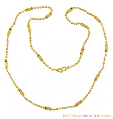 22Kt Gold Balls Long Chain  ( 22Kt Long Chains (Ladies) )