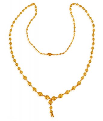 22K Gold Balls Chain(25 Inches) ( 22Kt Long Chains (Ladies) )