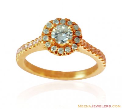 18K Yellow Gold Solitaire Ring ( Diamond Rings )