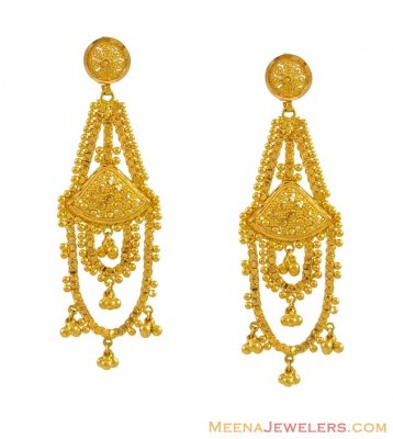 22K Yellow Gold Earring ( Long Earrings )