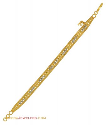 22k Filigree 2Tone Bracelet ( Ladies Bracelets )