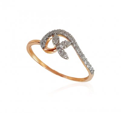 18Karat Rose Gold Diamond Ring ( Diamond Rings )
