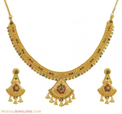 Gold Necklace Set (22 Karat) ( 22 Kt Gold Sets )