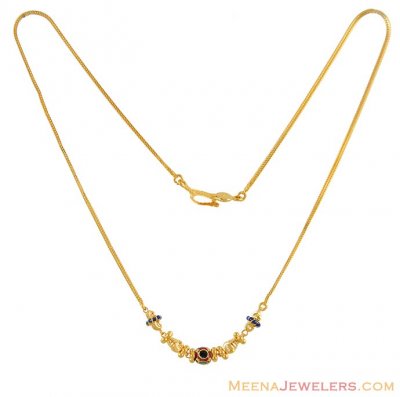 Gold Meenakari chain ( 22Kt Gold Fancy Chains )