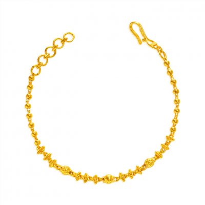 22k Yellow Gold Balls Bracelet  ( Ladies Bracelets )