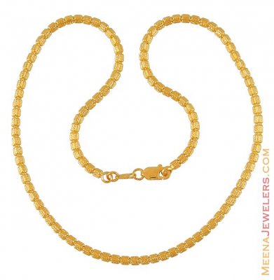Gold fancy chain (16 inches) ( 22Kt Gold Fancy Chains )