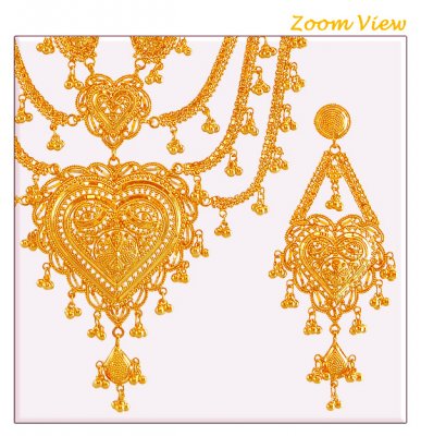 22K Gold Bridal Rani Haar  ( Bridal Necklace Sets )