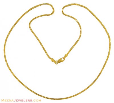 22k Yellow Gold Chain (18 inches) ( Plain Gold Chains )