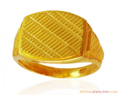22k Mens Ring Fancy Style ( Mens Gold Ring )