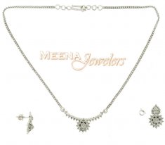 22Kt White Gold Necklace Set
