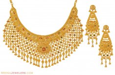 Gold 3 Tone Bridal Set