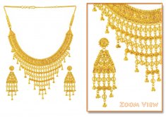 22Kt Gold Necklace and Earring Set ( 22 Kt Gold Sets )