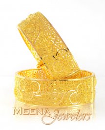 22kt Gold Wide Bangle (Kada)