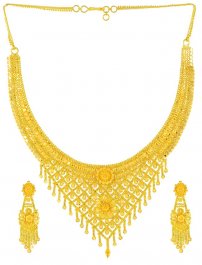 Filigree Gold Necklace Set