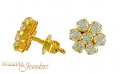 22K Gold Tops with CZ ( 22 Kt Gold Tops )