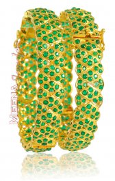 22kt Gold Emerald Bangles