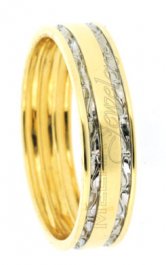 18Kt Gold Wedding band 2 Tone