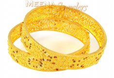 22Kt Gold Three tone Kadas