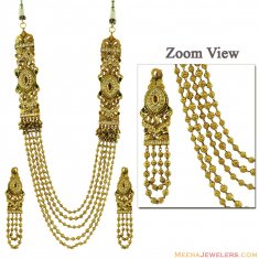 22k Exclusive Necklace Earring Set ( Bridal Necklace Sets )