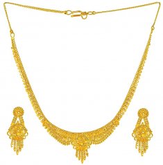 Yellow Gold Three Piece Necklace Set