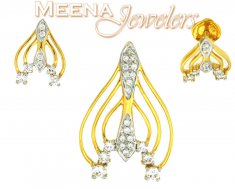 22Kt  Gold Signity Pendant Set ( Fancy Pendant Set )