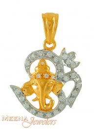 22kt  OM Vinayaka pendant