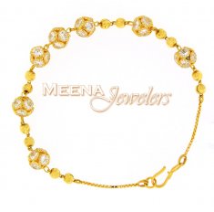 22kt Yellow Gold Bracelet with CZ (Cubic Zircon)