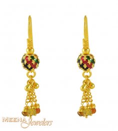 Gold Hook Earrings ( 22Kt Gold Fancy Earrings )