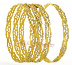 22Kt Gold Two Tone Bangles ( Two Tone Bangles )