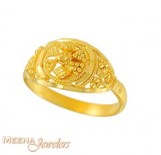 22k Filigree Gold  Ring  ( 22Kt Baby Rings )